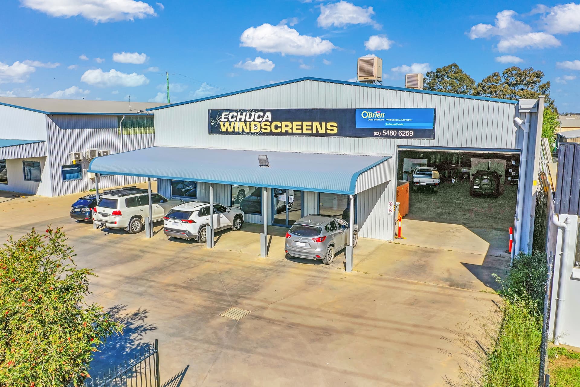 echuca windscreens drone image